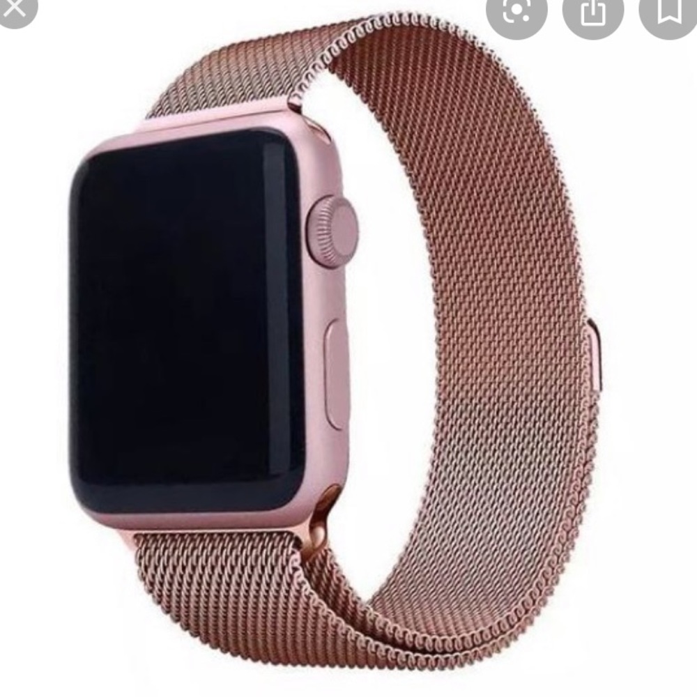 Rose gold magnetic apple watch band